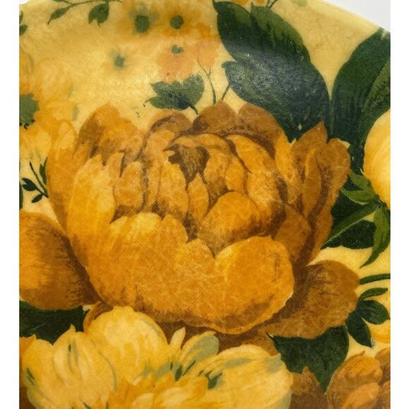 Beautiful Vintage Fiberglass Peonies Serving Tray‎ Earth tone Decor Vintage - Picture 3 of 5